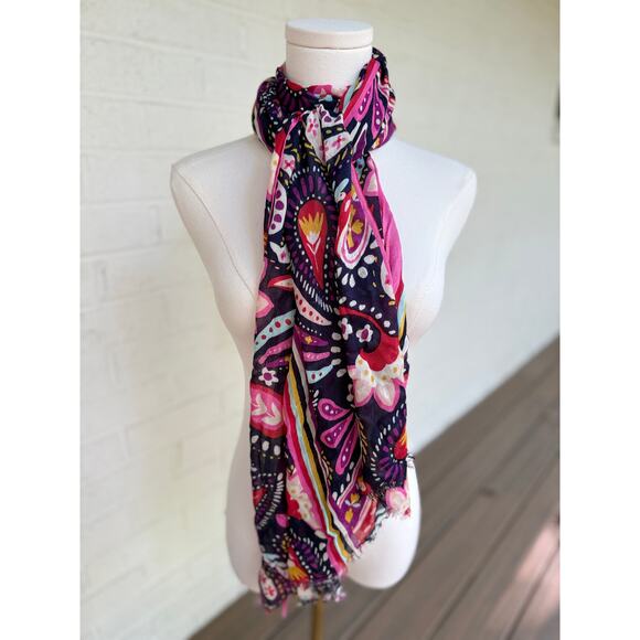 Vera Bradley NWT Lightweight Colorful Long Scarf Wrap - Picture 3 of 8